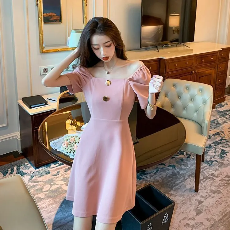 korean dress pink