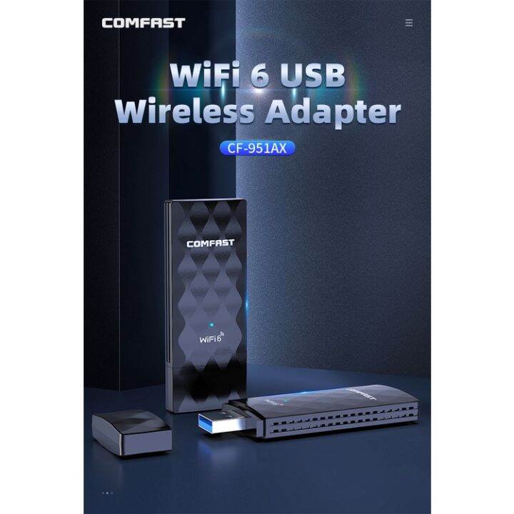 comfast-อะแดปเตอร์รับสัญญาณเครือข่ายไร้สาย-1800mbps-usb-3-0-ap-wifi-6-dual-band-wi-fi-6-lan-ethernet-pc-cf-951ax