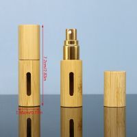 ☃☑☜  5/10ml Travel Empty Spray Bottle Perfume Bottle Essential Oil Refillable Bottles Bamboo Natural Bamboo Wood Perfume Sub bottling