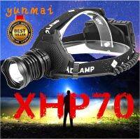 Yunmai ไฟหน้าไฟฉายคาดศีรษะ Led ใน XHP70ที่มีประสิทธิภาพมากที่สุด32W 8000lm ไฟฉายคาดศีรษะซูมสำหรับตั้งแคมป์