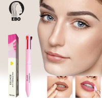 EBO 4 In 1เมคอัพปากกาอายไลเนอร์ดินสอเขียนขอบปากคงทนกันน้ำสำหรับผู้หญิงหญิงสาว