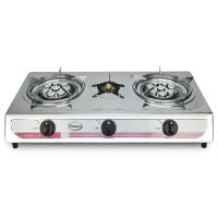 รุ่นขายดี   เตาแก๊สสแตนเลส 3 หัว หัวเทอร์โบ ไฟแรง รุ่น GL-301B เตาแก๊ส 3 หัว GAS STOVE เตาแก๊สตั้งโต๊ะ ทำความสะอาดง่าย (รับประกัน1ปี)