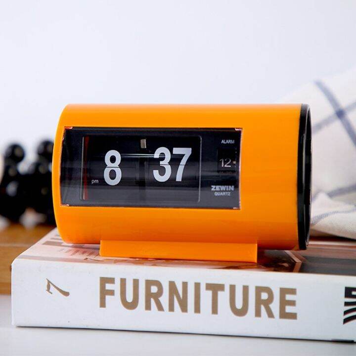 New Retro Table Alarm Clock Auto Flip Desk Clock 12 Hours AM/ PM Format Display Timepiece Desk