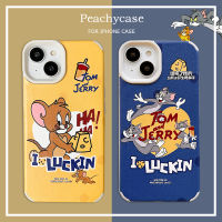 เคสโทรศัพท์ชีสทอมและเจอร์รี่การ์ตูนเข้ากันได้กับ iPhone 15 14 13 12 Pro Max 11 12pro 15Promax TPU รูใหญ่ฝาหลังเคสมือถือทนต่อแรงกระแทก