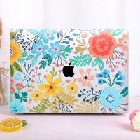 เคสแล็ปท็อป1ลายดอกไม้เคสสำหรับ Macbook Air 15 13 A2681 A2941 M2 2023 Pro 14 16 A2779 A2780 Pro13 A2338 A2337 M1แล็ปท็อปพลาสติก