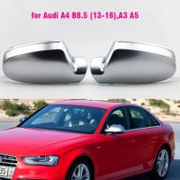 ที่ป้องกันกระจกมองข้างรถสำหรับ Audi A4 B8.5 A3 A5 S5 RS5กรอบโครเมียมผิวด้านสีเงินฝาครอบป้องกันผ้าคลุมกระจกมองหลังแต่งรถ