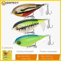 WAPKTY 3pcs หางหมุนได้ ใบพัด warbler Lure ป๊อปเปอร์ ลอยลอยได้ เหยื่อตกปลา topwater 2023 เสียงเบสเบส เหยื่อล่อพื้นผิว อุปกรณ์ตกปลาสำหรับตกปลา