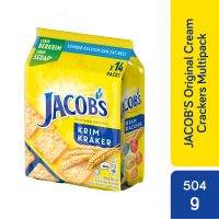 Jacobs Cream Cracker Multipack 504g - Original : แครกเกอร์ จาคอบส์ ถุงมัลติแพ็ค รสออริจินัล