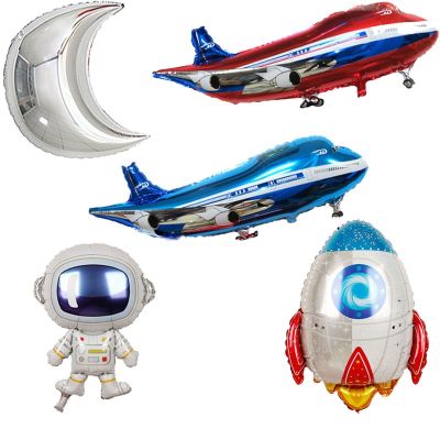 36 inch Large Aircraft modeling Rocket  Foil balloons Science fiction theme party decoration baby shower kids gift toy balloon Balloons