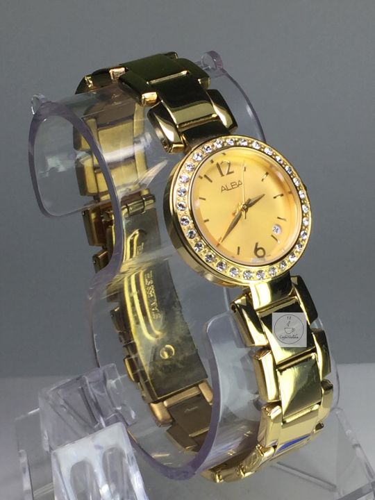 นาฬิกา-alba-ผู้หญิง-รุ่น-ah7d60x1-สายและตัวเรือนสแตนเลสสตีลชุบทอง-หน้าปัทม์สีทอง-ของแท้-100-cafenalika