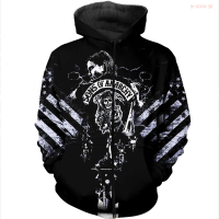 New 2023 New 3d Hoodie All India Sons of Anarchy Role Play Womens Wear Womens Wear Hoodie Sudadera Hoodie popular