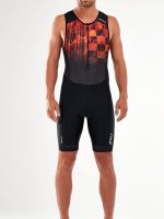 Mens short-sleeved triathlon ZXU summer bicycle jumpsuit 2023 new mountain bike riding suit