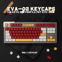 （Miss qis keycap） EVA-02 Theme134คีย์ XDA โปรไฟล์ PBT PBT DYE-SUB EnglishPersonality Keycaps สำหรับ Mechanical61/64/68/75