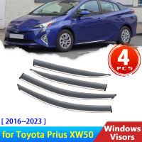 Deflector กระจกสำหรับ Toyota Prius XW50 50 2016 ~ 2023 2020อุปกรณ์เสริม4x รถด้านข้าง Windows Visors Rain Eyebrow Guard Sun Visor