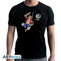 ABYStyle [ลิขสิทธิ์แท้ พร้อมส่ง] เสื้อยืดคอกลม ไม่หดไม่ย้วย One Piece T-Shirt เสื้อยืด วันพีซ ขนาด M - ลูฟี่ ฉลองครบ 1000 ตอน Luffy 1000 Logs