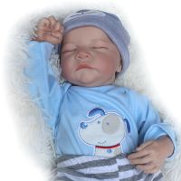 hot！【DT】●✗  CUAIBB 43cm 17inch Soft Reborn Baby Dolls Vinyl Newborn Real with Accessories