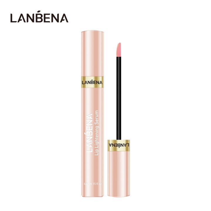 lanbena-ลิปเซรั่มบำรุงเพิ่มปากชมพู-สำหรับปากดำ-หมองคล้ำ-ช่วยให้ริมฝีปากเรียบเนียนชมพูยิ่งขึ้น-lip-lightening-serum