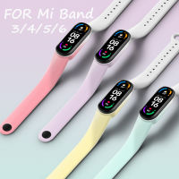 สายรัด Tpu สำหรับ Xiaomi Mi Band 4/3,สายรัดซิลิโคนนิ่มพิมพ์ลายสีคู่สายรัดข้อมือสปอร์ต Mi Band 5/6สายนาฬิกาข้อมือใหม่