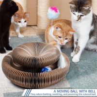 Cat Toys Magic Organ Scratch Board  Toy with Bell  Grind Claw Climbing Corrugated Paper Scratch   Product Toys