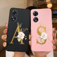 เคสแฟชั่นสำหรับ A58 Oppo ผ้าคลุมปกป้องหลังโทรศัพท์ซิลิโคนนิ่มพิมพ์ลายตัวอักษรดอกไม้น่ารักหรูหรา A78สำหรับ OPPOA78 A58 Oppo A78 OPPOA58กรอบโทรศัพท์ใหม่กระเป๋ากันกระแทก