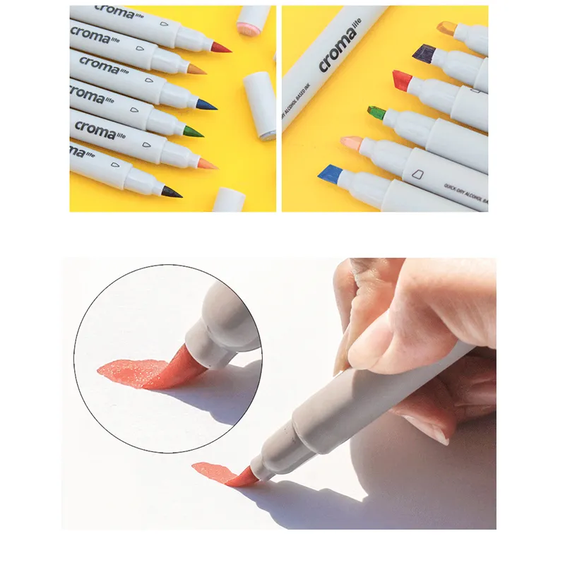 216colors dual head marker pen soft