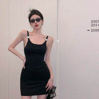 Beautifultime ผู้หญิงฤดูร้อนถักสลิงชุดสีทึบเปิดกลับหญิง Slim Party Mini Dress