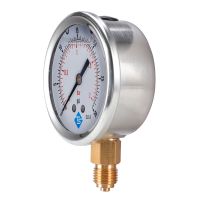 Low Pressure Gauge 0-2Bar,0-30Psi 1/4inch 68mm Dial Hydraulic Water Pressure Gauge Manometer Pressure Measuring Tool