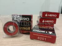 ตลับลูกปืนรถมอเตอร์ไซค์ ลูกปืน เบอร์6201 ยี่ห้อ HERO / MOTORCYCLE BEARING (ราคาต่อ1กล่องมี10ชิ้น)