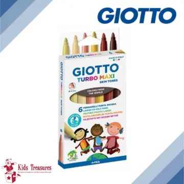 Giotto Turbo Giant Fluorescent Felt Tip Pens Set of 6