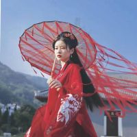 【CW】 Ancient Hanfu Paper Umbrella Handheld Props Proof Wind Parasol