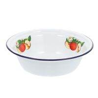 ETXBowl Enamel Bowls Basin Enamelware Soup Serving Mixing Vintage Salad Kitchen Food Fruit Noodle Dishes Metal Large Cereal Wash