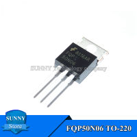 10Pcs FQP50N06 TO-220 50N06 TO220 50A/60V MOSFET N-ช่องใหม่