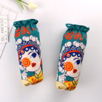 Chinese Style Personality National Tide Retro Peking Opera Waterproof Apron Kitchen Home Work Clothes Men and Womens Master Bib