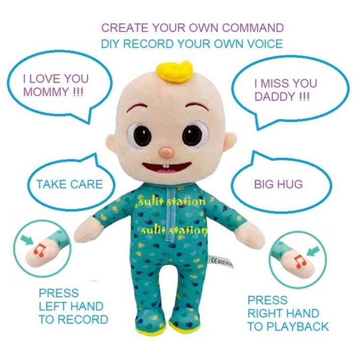 VOICE RECORDER SINGING ABC TALK COCO MELON JJ BABY STUFFED