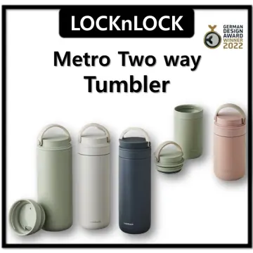 LocknLock Metro Two Way Tumbler Handle Cup Water Bottle Stainless