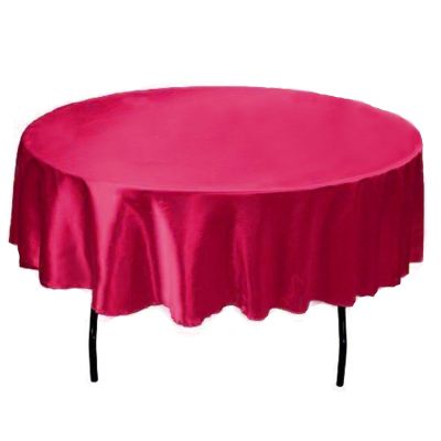 Tablecloth 145x145cm Round Solid Color for Party Wedding Satin Elegant Tablecloth Christmas Birthday Home Decoration Table Cover