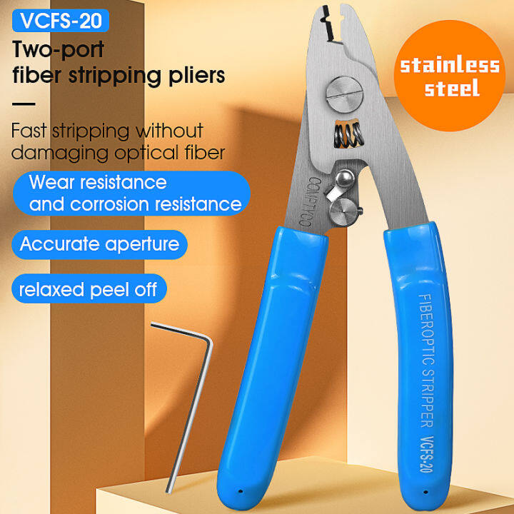 COMPTYCO Stainless steel VCFS-20 Two-port Fiber OpticalStripper Pliers ...