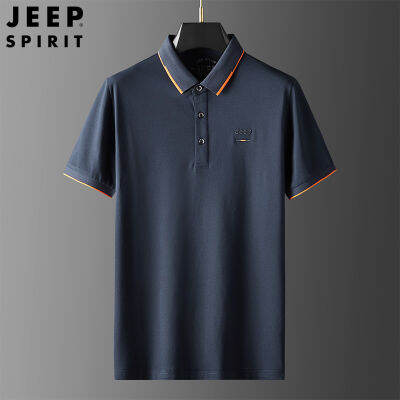 JEEP SPIRIT Short-sleeved POLO Shirt Mens Summer Mens T-shirt Mens Half-sleeve T-shirt Business Casual T-shirt Lapel Bottoming Shirt