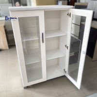 ตู้โชว์กระจก W82x40x128ซม.[สินค้าพร้อมส่ง ] Brownfurniture