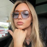 【CC】❈☍  2022 Newest Ladies Sunglasses Luxury Brand Hawksbill Oversized Glass Man Oculos De Sol UV400