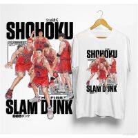 Ag เสื้อยืดแขนสั้นลําลอง ทรงหลวม พิมพ์ลายกราฟฟิคอนิเมะ Slam Dunk SHOHOKU พลัสไซซ์ สีดํา สีขาว QC7311538