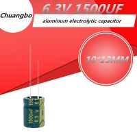 20ชิ้น6.3v1500uf 1500Uf 6.3V 10*13 Esr ต่ำ/อิมพีแดนซ์ตัวเก็บประจุแบบอิเล็กโทรไลติกอลูมิเนียมความถี่สูงขนาด10*13มม. 6.3V 1500Uf