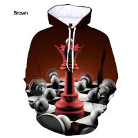 2023 New Fashion Chess Game Hoodies For Men Women Funny 3D Print Clothing Cool White Black Hoodie Mens Loose Sweatshirt Tops