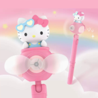 Hello Cinnamoroll My Melody Kuromi Spaceship Series ขาตั้งศัพท์มือถือพัดลมเล่นน้ำน่ารักอุปกรณ์ต่อพ่วงสำหรับของขวัญเด็ก