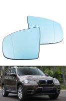 Car Rearview  Mirror Glass Rear View Heated For BMW X5 X6 Series E70 E71 E72 2007 2008 2009 2010 2011 2012 2013 2014 Blue