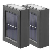 2Pcs 2 LED IP65 Waterproof Solar Wall Lamp Outdoor Garden Household Decorative Outdoor Garden Wall Lamp