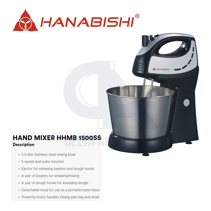 Hanabishi HHMB 1500SS Stand Mixer Lazada PH