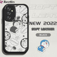 Jizetin 4G A24ลายการ์ตูนโดราเอมอนสำหรับ Samsung กาแล็คซี่เคสปกหนังหลังหนังแมวแบบนิ่มเคสโทรศัพท์