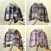 TINGQI Toddler Kids Boys Handsome Autumn Shirt Coats Jackets Fashion Plaid Pattern Child Girls Cardigan T-shirt Tops Clothes Outer Wear For 1-8 Years