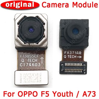 กล้องมองหลังด้านหน้าเดิมสําหรับ OPPO F5 Youth A73 ด้านหลังหลักหันหน้าไปทางกล้องด้านหน้าโมดูลอะไหล่ทดแทน